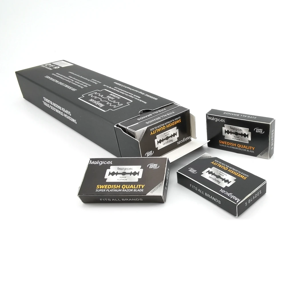 Лезвия для бритвы с двойным лезвием 100 шт. лезвия из нержавеющей стали складного