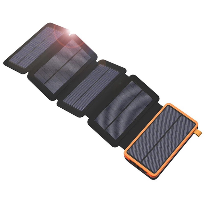 

X-DRAGON20000mAh Waterproof Folding Solar Power Bank Solar Panel Light-absorbing Outdoor Portable Power Bank With light