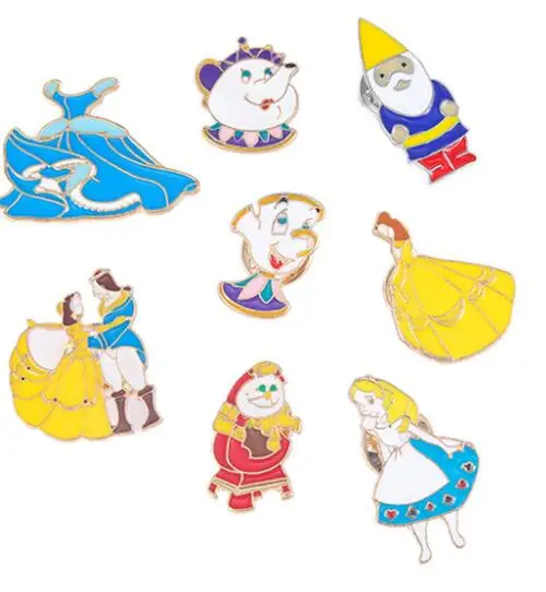 Мультяшная Красавица и чудовище эмаль сказочные сказки платье принцессы