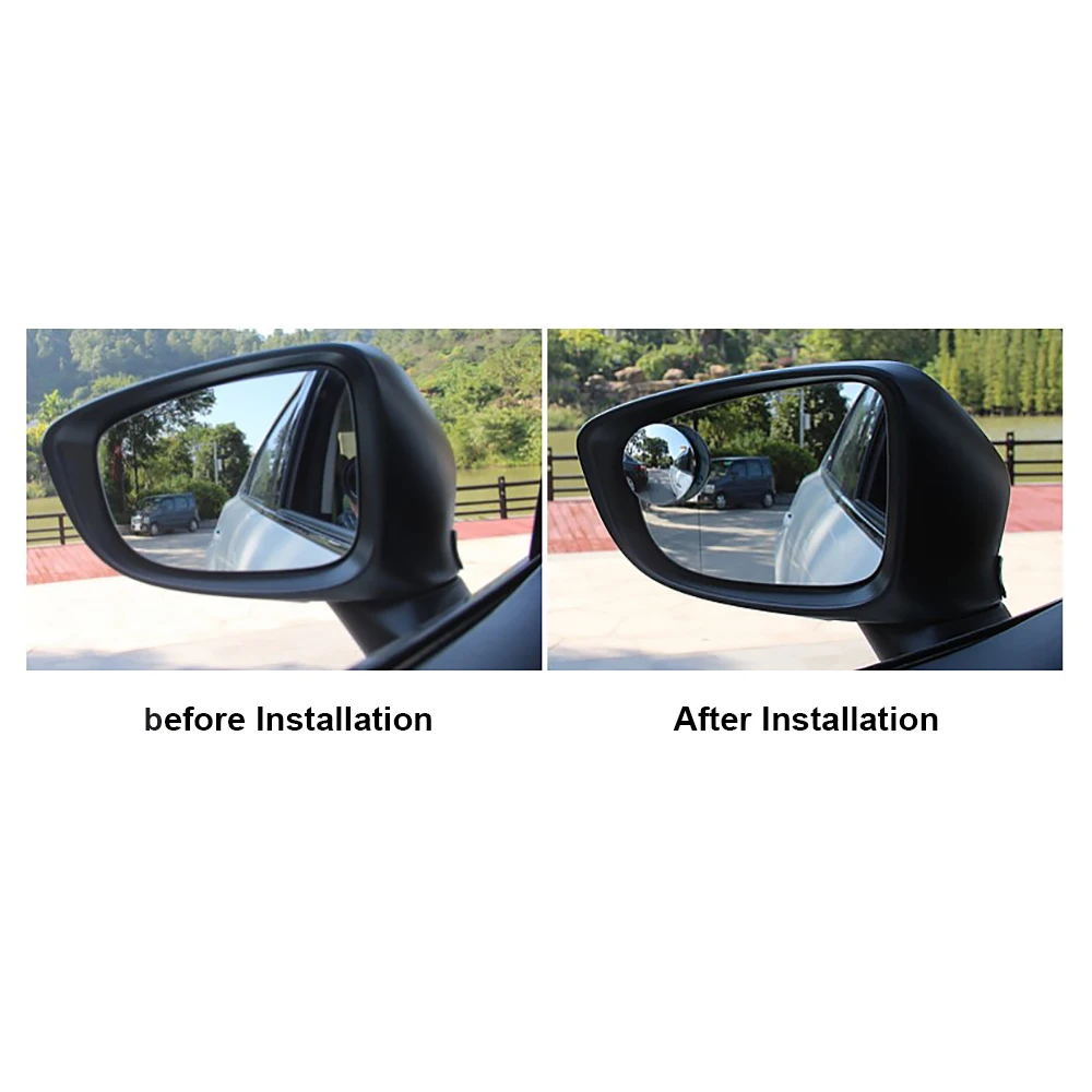 1Pcs Car 360 Degree Framless Blind Spot Mirror Wide Angle Convex Small Round Side Blindspot Rearview Parking | Автомобили и