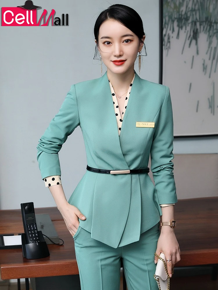 

Осень-зима 2020, официальная форма, дизайнерские женские деловые костюмы с топом и юбкой, в офисном стиле, профессиональный комплект из блейзе...