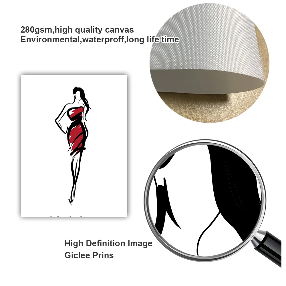 Модный Парижский парфюм красные губы цветок настенная Картина на холсте