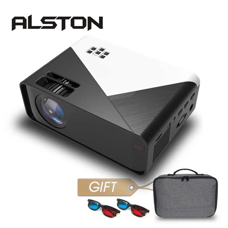 Мини проектор ALSTON W15 3500 лм 720P светодиодный 1080P Android Wi Fi|Проекторы для домашнего
