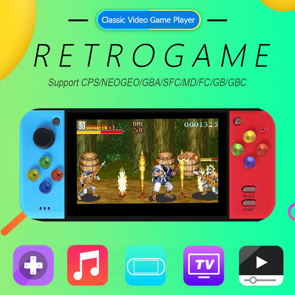 5 0-дюймовый цветной экран Ретро портативная игровая консоль для PSP GBA FC NES игры |