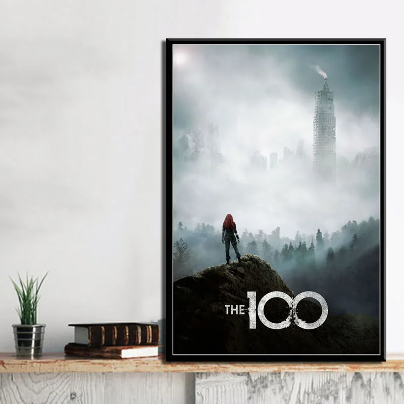 Новый сезон 100 Популярная ТВ серия художественная живопись постер на холсте