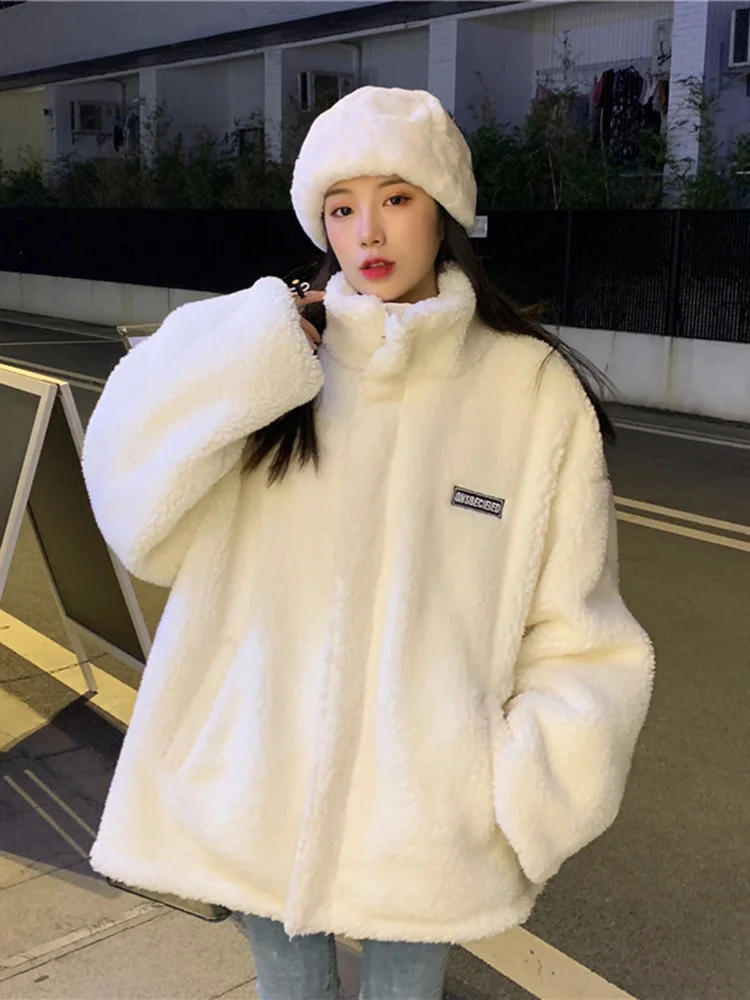 

Пальто из овечьей шерсти женская зимняя универсальная хлопковая одежда 2021 новая плюшевая утепленная хлопковая одежда с обеих сторон