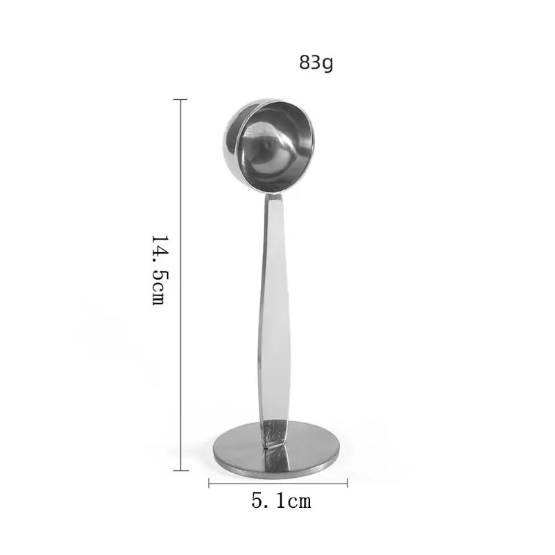 

2 In 1 Coffee Spoon Stainless Steel Stand Coffee Powder Measuring Tamper Spoon Coffee Tamper Coffee Bean Spoon Coffeeware