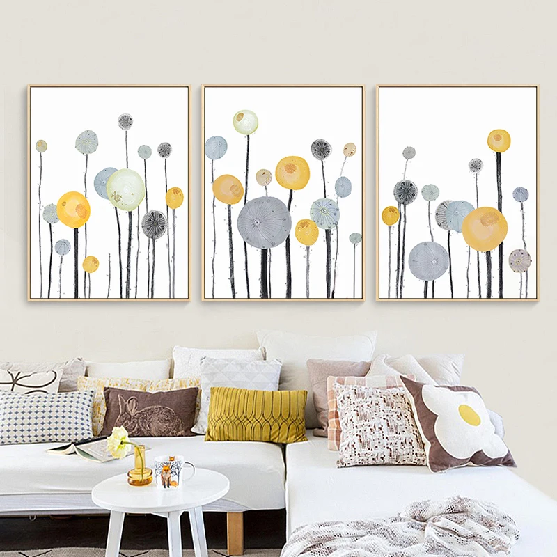 

Modern Abstract Flowers Home Decoration Wall Art Canvas Painting Nordic Posters and Prints Wall Pictures for Living Room Decor