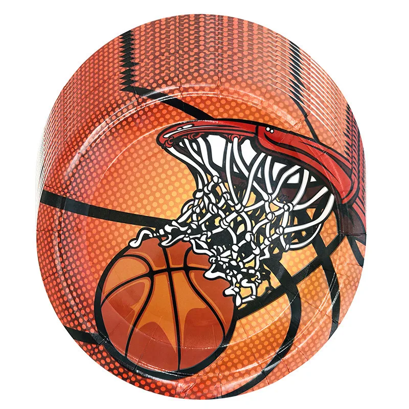 Набор столовой посуды в стиле баскетбола для мальчиков бумажная настольная