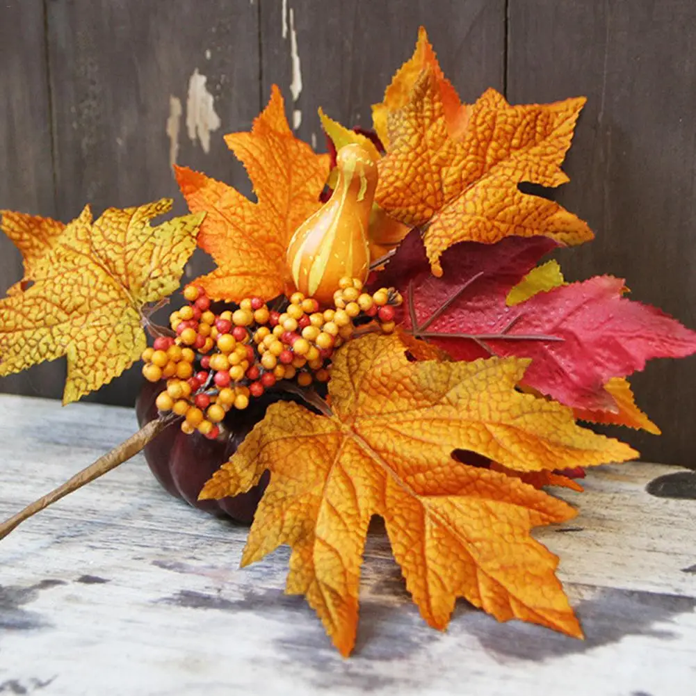 Искусственные листья Имитация Серебро кленовый лист имитация для Свадьбы
