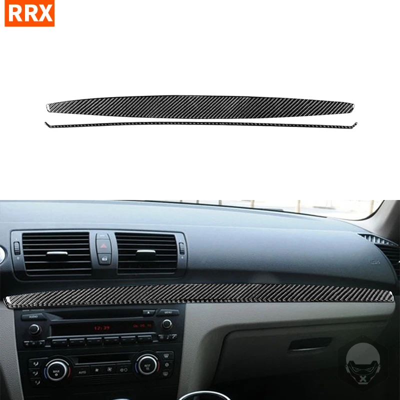 

For BMW 1 Series E81 E82 E87 E88 2008-2013 Carbon Fiber Stickers Co-Pilot Dashboard Trim Strip Car Styling Interior Accessories