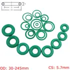 Уплотнительное кольцо из фторкаучука CS 5,7 мм, OD30-245mm, зеленый, FKM