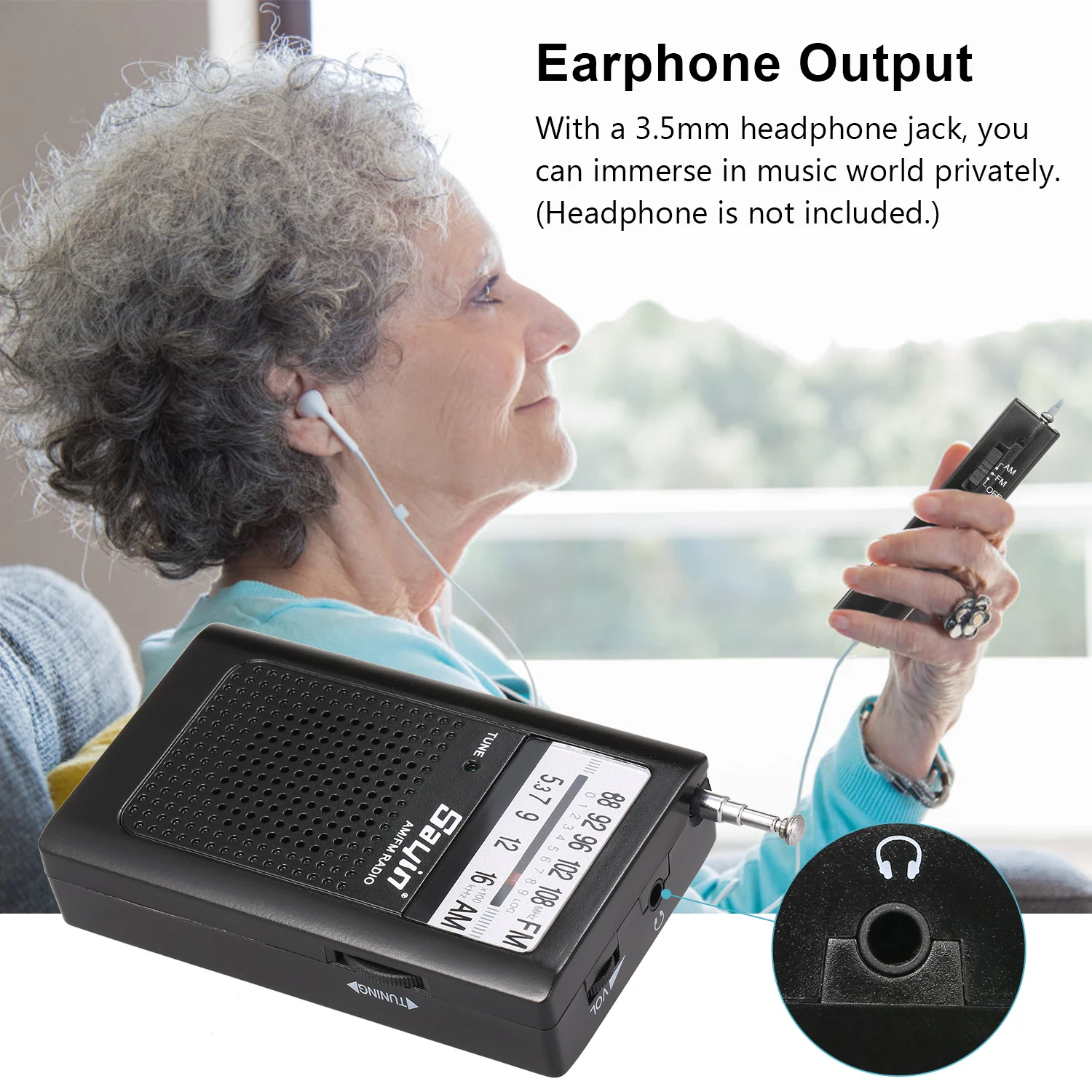 Мини AM FM радио 2 полосный радиоприемник портативный карманный транзистор Built in