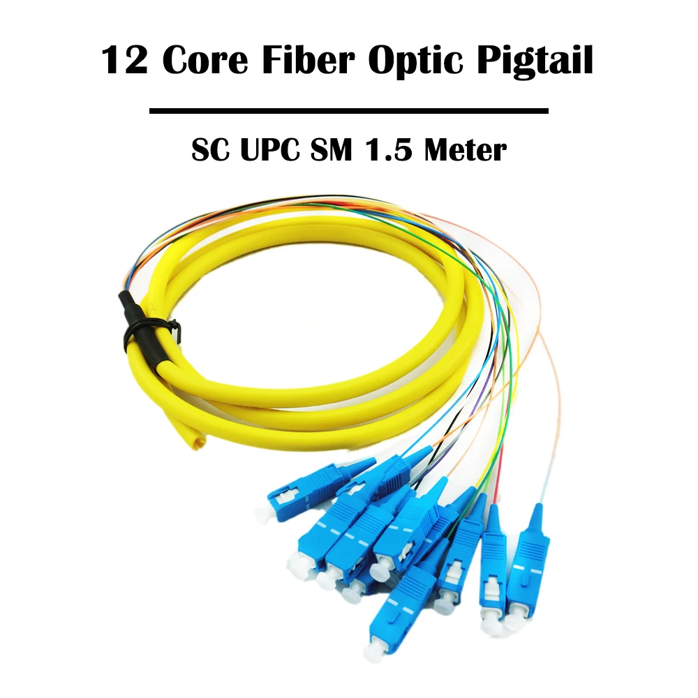 12 ядер SC Волоконно Оптический Коммутационный 1 5 метр оптический патч корд/APC