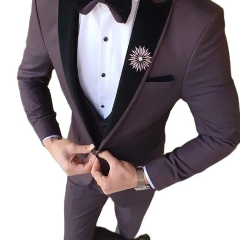 2021 фиолетовая приталенная одежда для жениха, костюм для мужчин, смокинг для жениха, костюм для шафера, костюм для лучшего мужчины, мужские св...