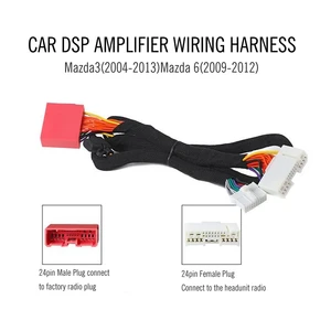 Car DSP Amplifier Wiring Harness Cable Socket for  Mazda 3/6  accesorios exteriores Mazda