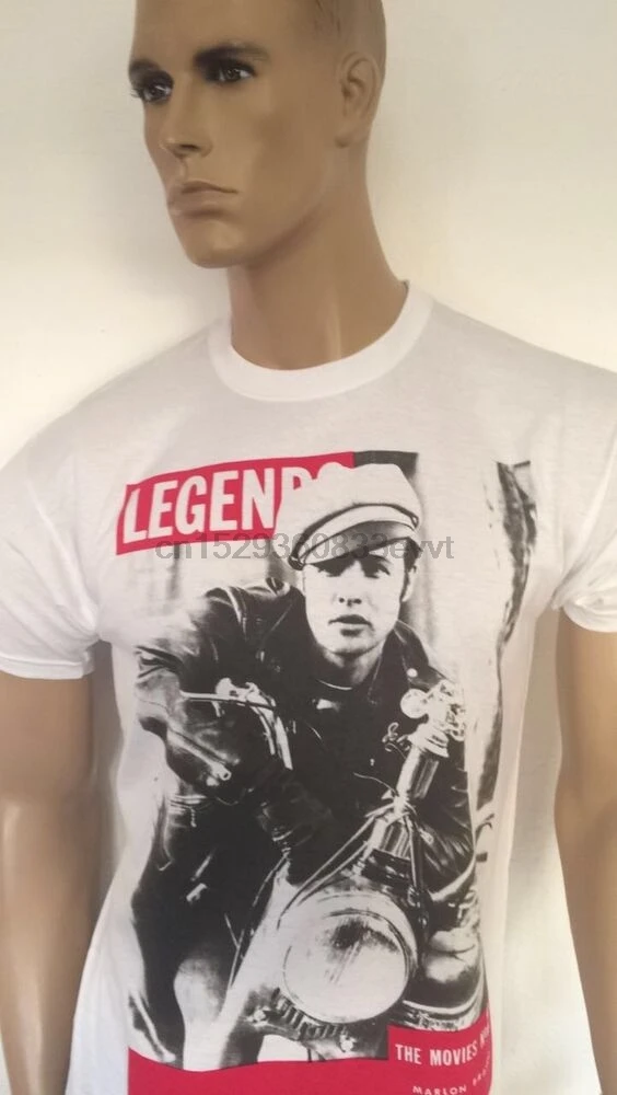 MARLON футболка с Брандо THE WILD ONE FILM (фильм LEGEND) мотоцикл |