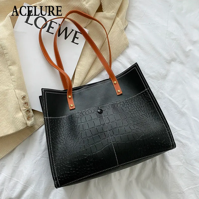 

ACELURE High Capacity Ladies Shoulder Bags for Women Fashion New Luxury Handbags Large PU Leather Woman CrossBody Hand Bags