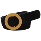 Женский широкий пояс, круглая полимерная Пряжка без булавки, бархатные пояса