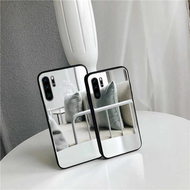 Полный зеркальный мягкий чехол КРЫШКА ДЛЯ HUAWEI Честь 7A 8A 7C 8C 8S 8X10 20 9 Lite 9x 10i P20 P30 Pro P30lite девушка чехол с металлическим эффектом