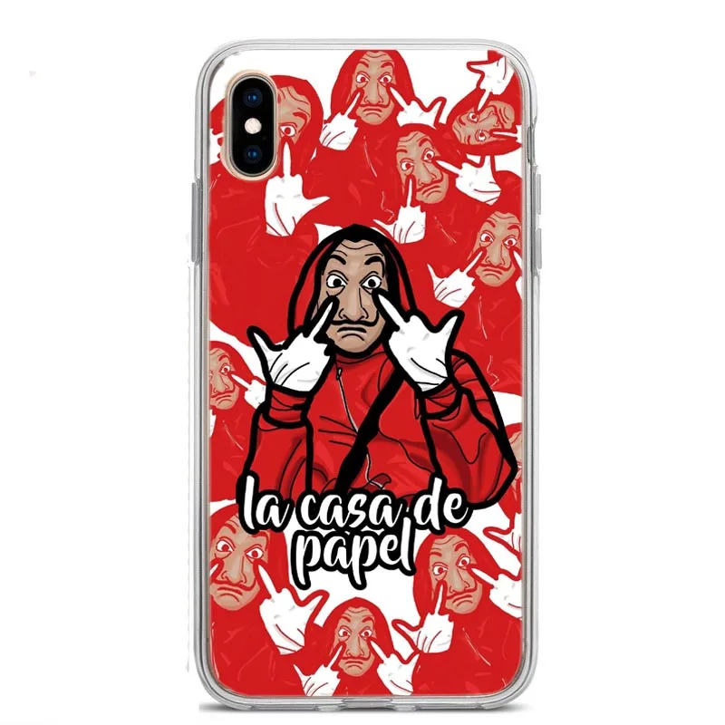 

LA Casa De Papel Bella ciao money heist Spain Tv clear Silicone phone case For iPhone 11 Pro Max Xs SE 6 6S 7 8 Plus X XR XS Max