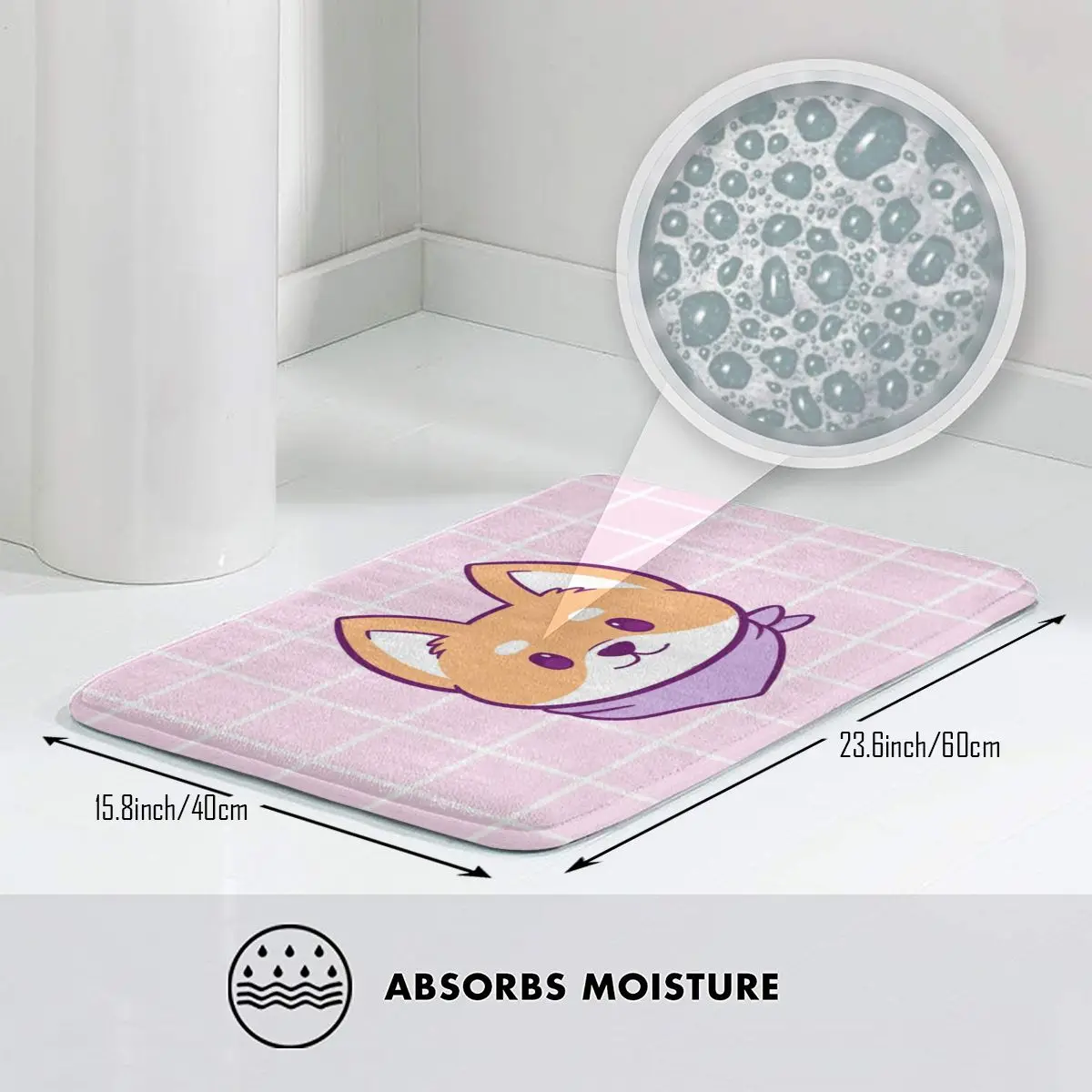 

Коврик для ванной Good Doggo Nikury из полиэстера, нескользящий моющийся ковер для входа, гостиной, дома, ванной, прихожей