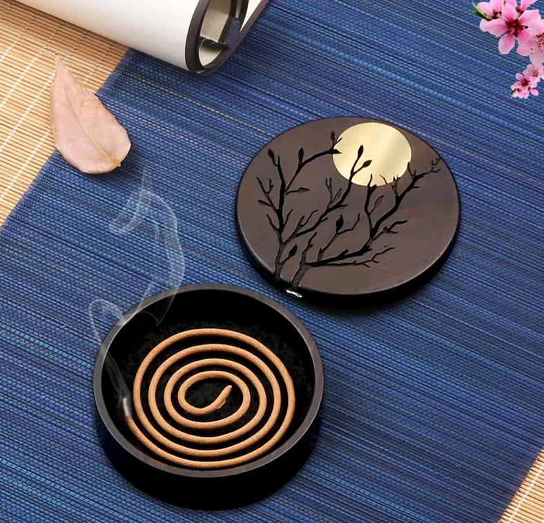 

Modern Nordic Decoration Box Incense Burner Flower Wood Vaper Mini Wax Melts Vintage Freshener Bruleur Encens Home Decor BY50XX