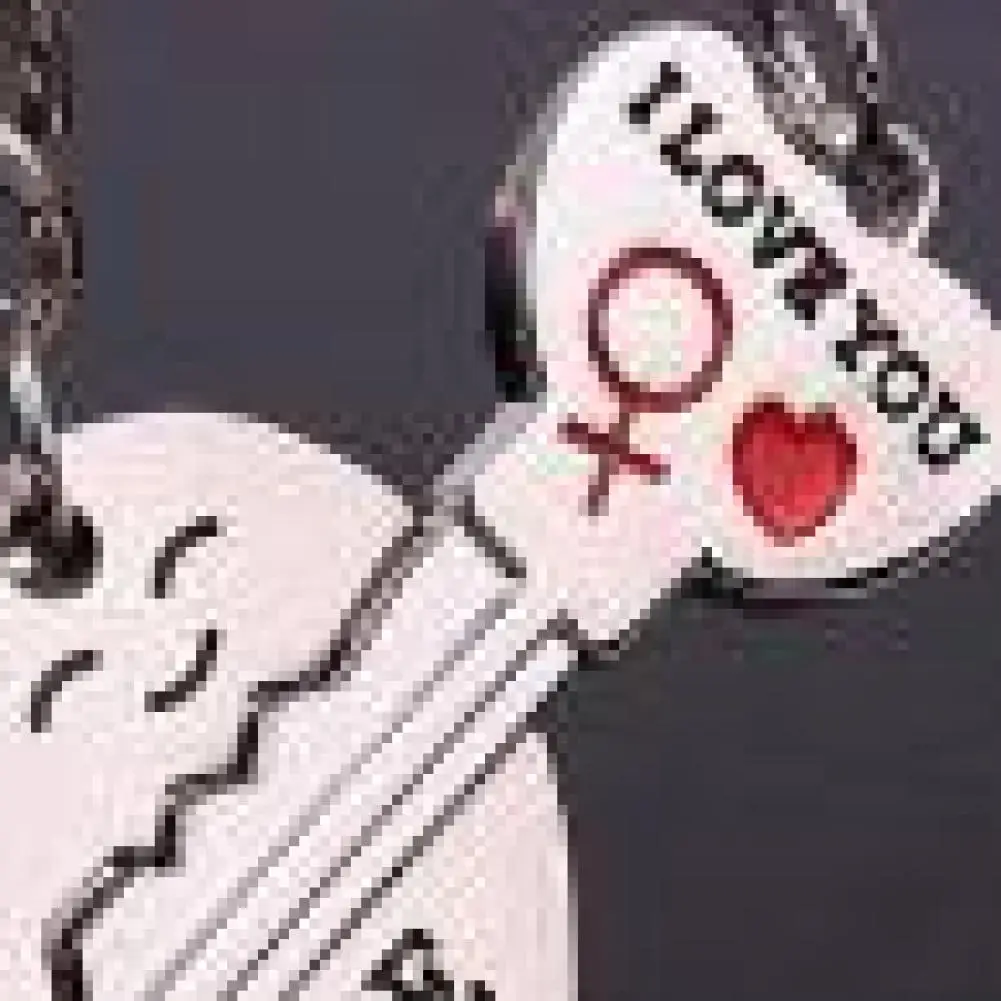 

1 Pair Heart Key Shape Couple Keychain Keyring Valentine's Day Lover Gifts Keychains Bag Car Hanging Key Ring