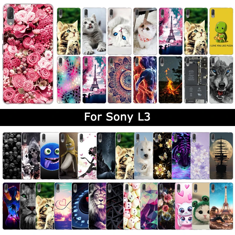 

Colorful Fashion Case for Sony Xperia L3 L 3 Painting Soft TPU Silicone Back Covers Protective Cases Phone Shells Fundas Coque