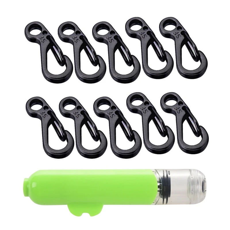 

10 Pcs SF Spring Backpack Clasps Climbing Carabiners EDC Keychain & 1 Set Inflatable Ball Hand Air Pump Inflator