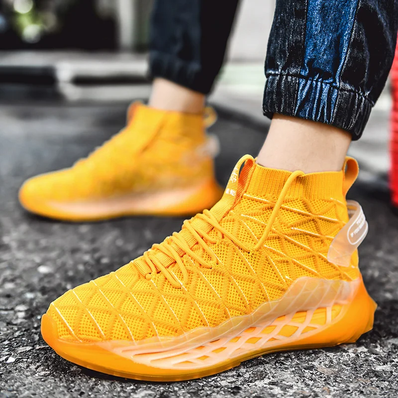 

2021 New Men Casual Shoes Fashion Male Sneakers Breathable High Top Running Shoes for Man Zapatos De Hombre Men Walking Shoes