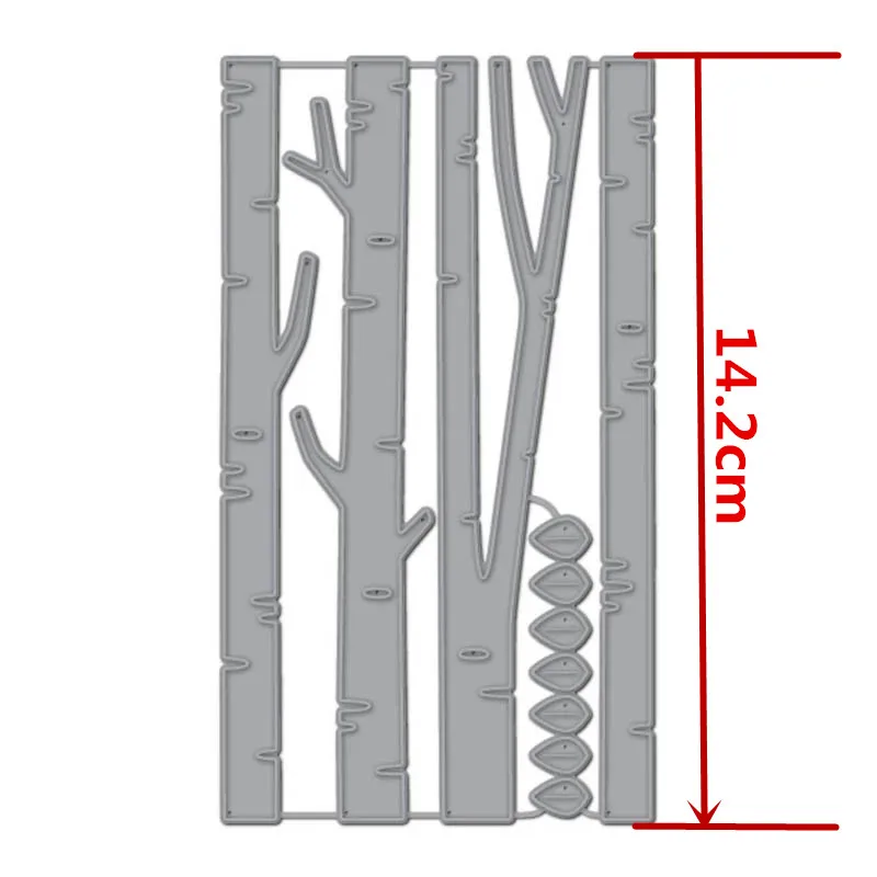 Металлические штампы QWELL в виде ствола дерева для скрапбукинга и изготовления