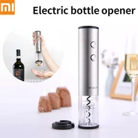 xiaomi circle joy electric wine bottle opener stainless steel automatic wine corkscrew opener with foil cutter and dry battery