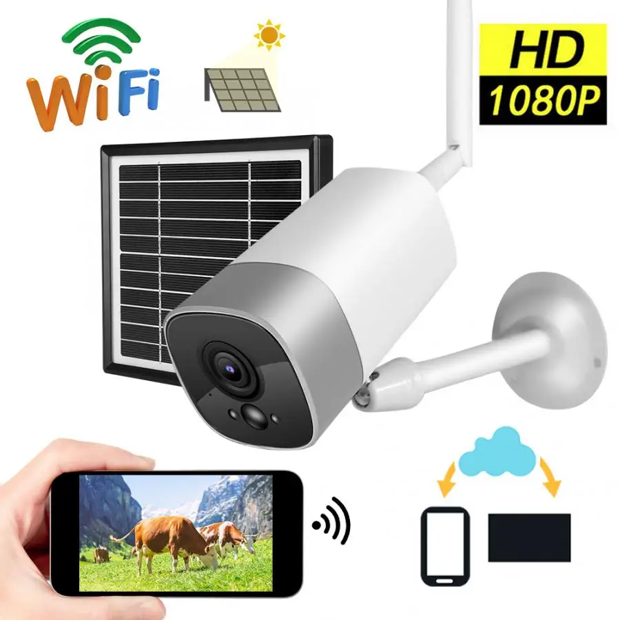 Камера видеонаблюдения на солнечной батарее 1080P Wi Fi IP67|Камеры видеонаблюдения| |