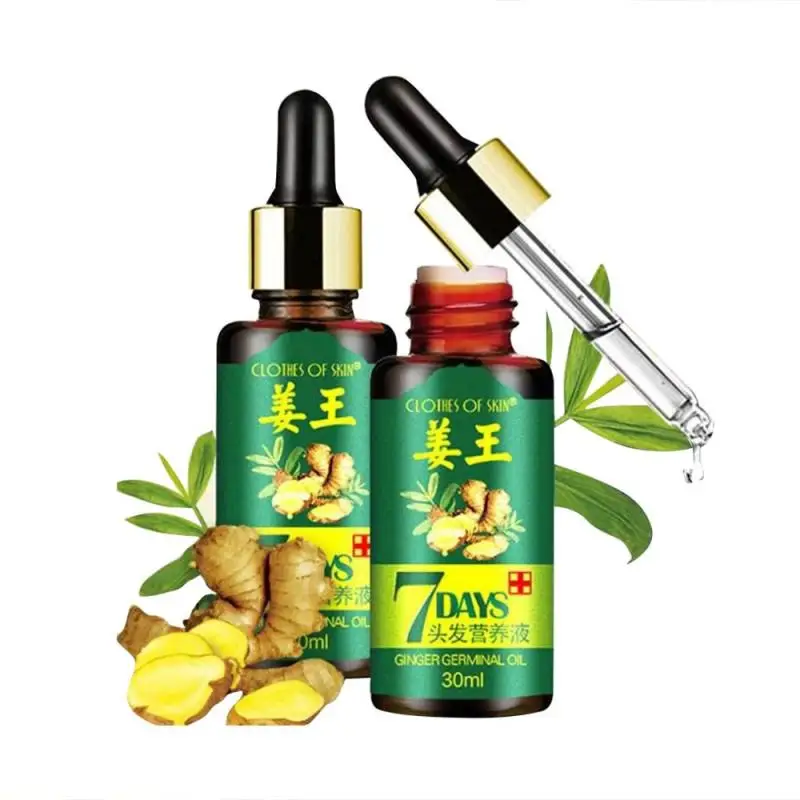 

30ml Ginger Essential Oil Hair Growth Essence Hair Loss Treatment Liquid Hair Growth Essence Dense Hair Fast Sunburst Grow TSLM1