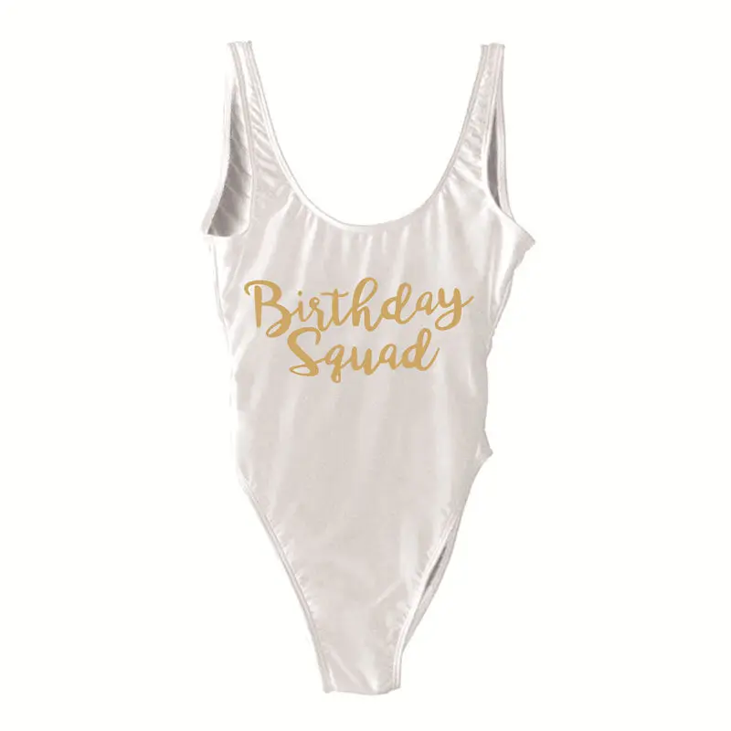 Цельные купальники с рисунком короны и королевы на день рождения женская одежда