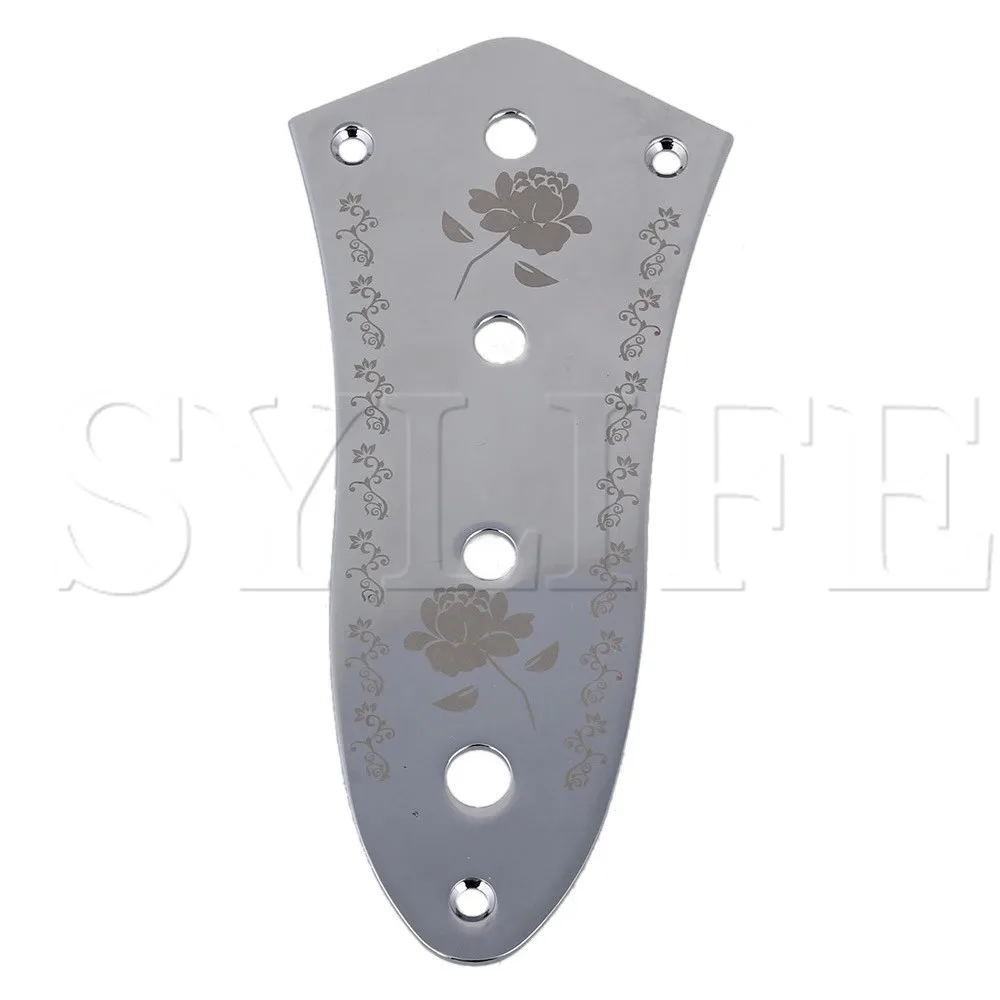 Цветочный узор хром цинковый сплав прочный JB бас гитарная панель