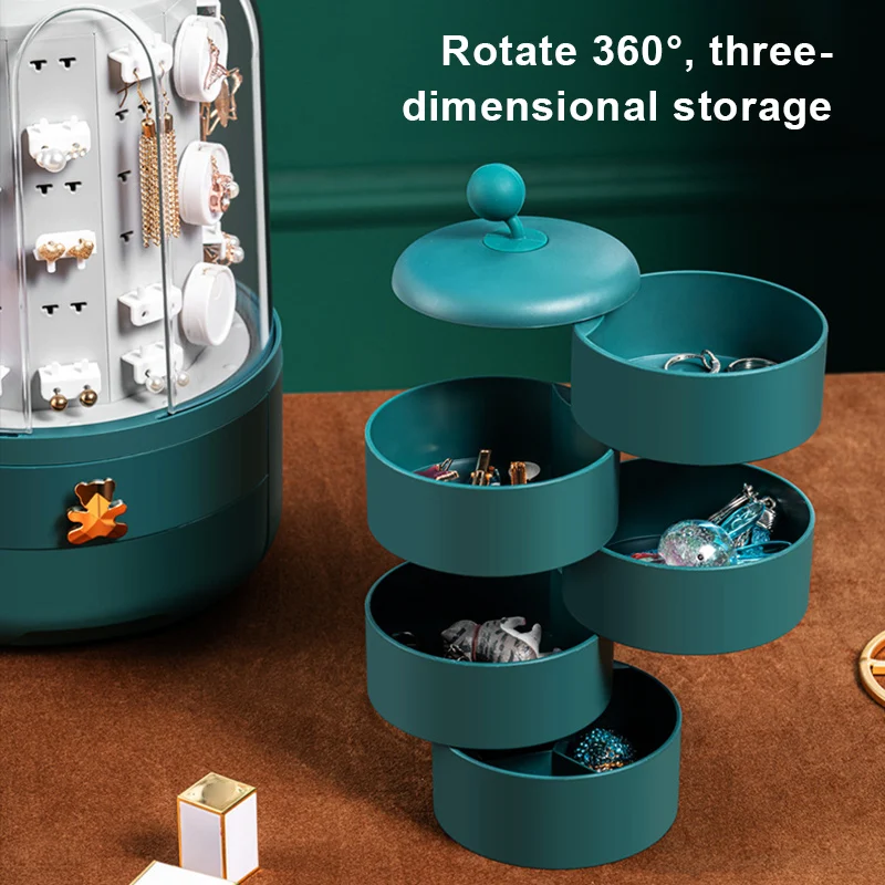 

Jewelry Storage Box Visual Large-Capacity Jewelry Box For Home Portable Jewelry Storage Home Garden