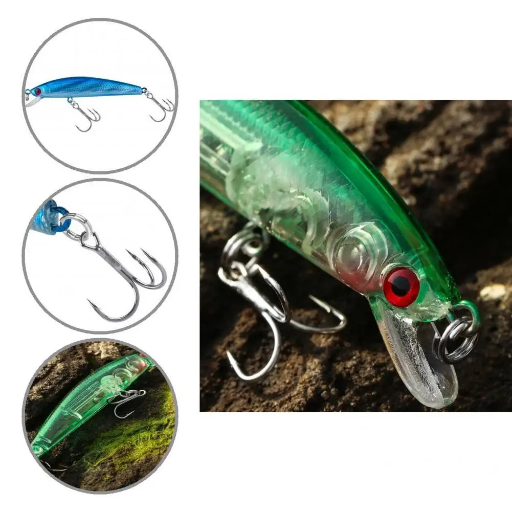

Decorative Reliable Sharp 3 Hooks Fishing Bait Good Penetration Artificial Bait Durable for Families