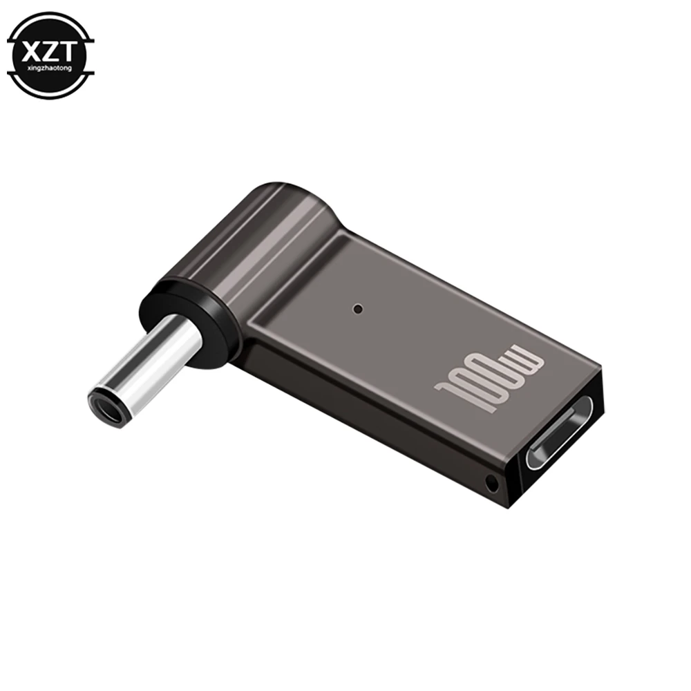 100W 5A PD Converter Trigger Jack DC to Type C Femal 5.5/7.4 Zinc Alloy with Light Head Power Adapter for Dell/HP/ASUS Laptops |
