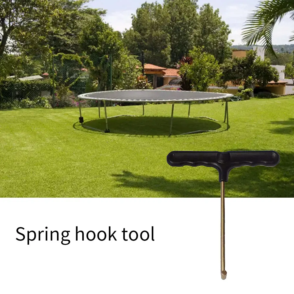 

Mounchain Trampoline Spring Pull Tool T-Hook For Trampoline Install Your Jump Pad Hand Pull Tool Black 2 Pcs Included