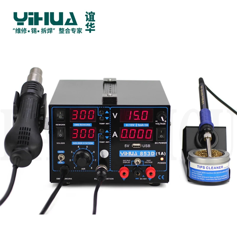 Мобильный телефон ремонт 3 в 1 паяльная станция + паяльник источник питания