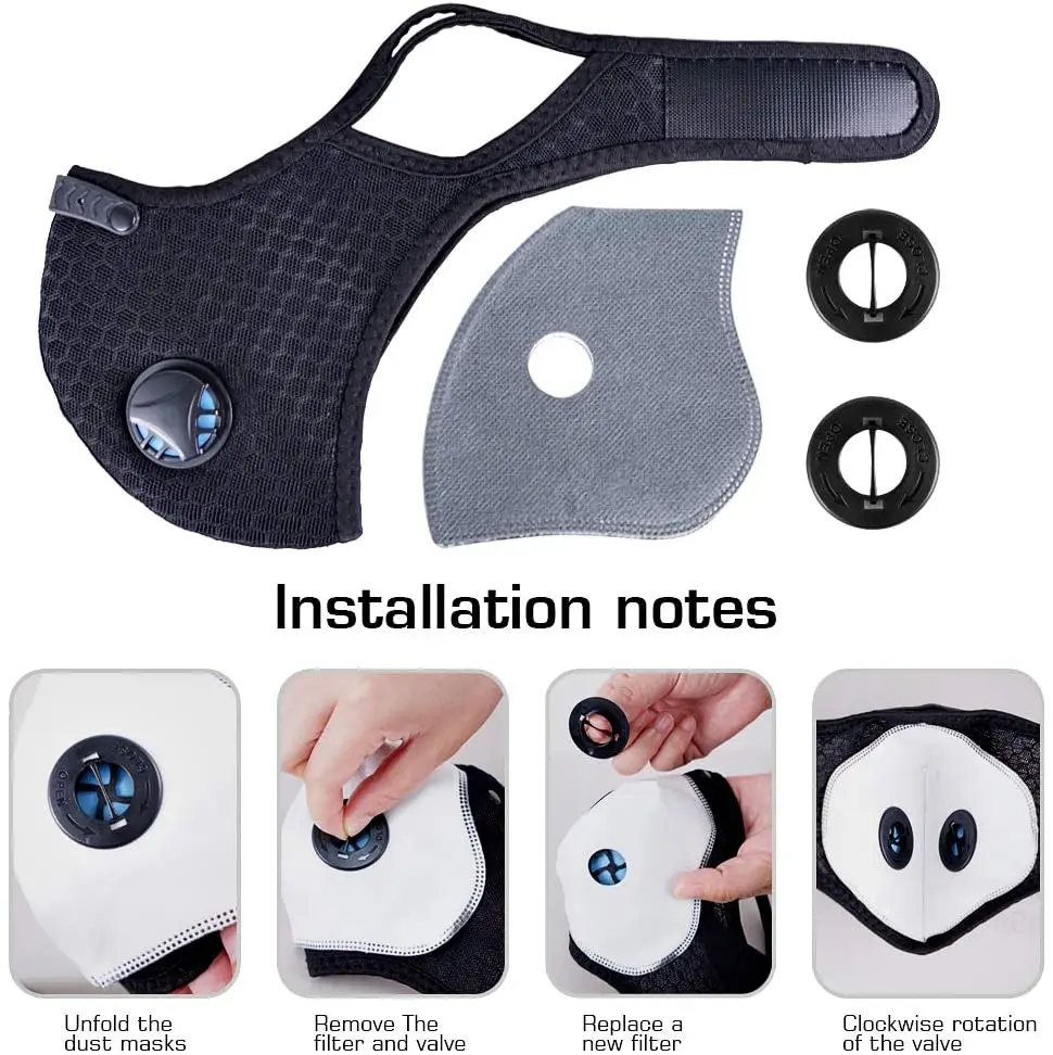 Многоразовые велосипедные маски моющаяся маска для лица и рта дышащая модная