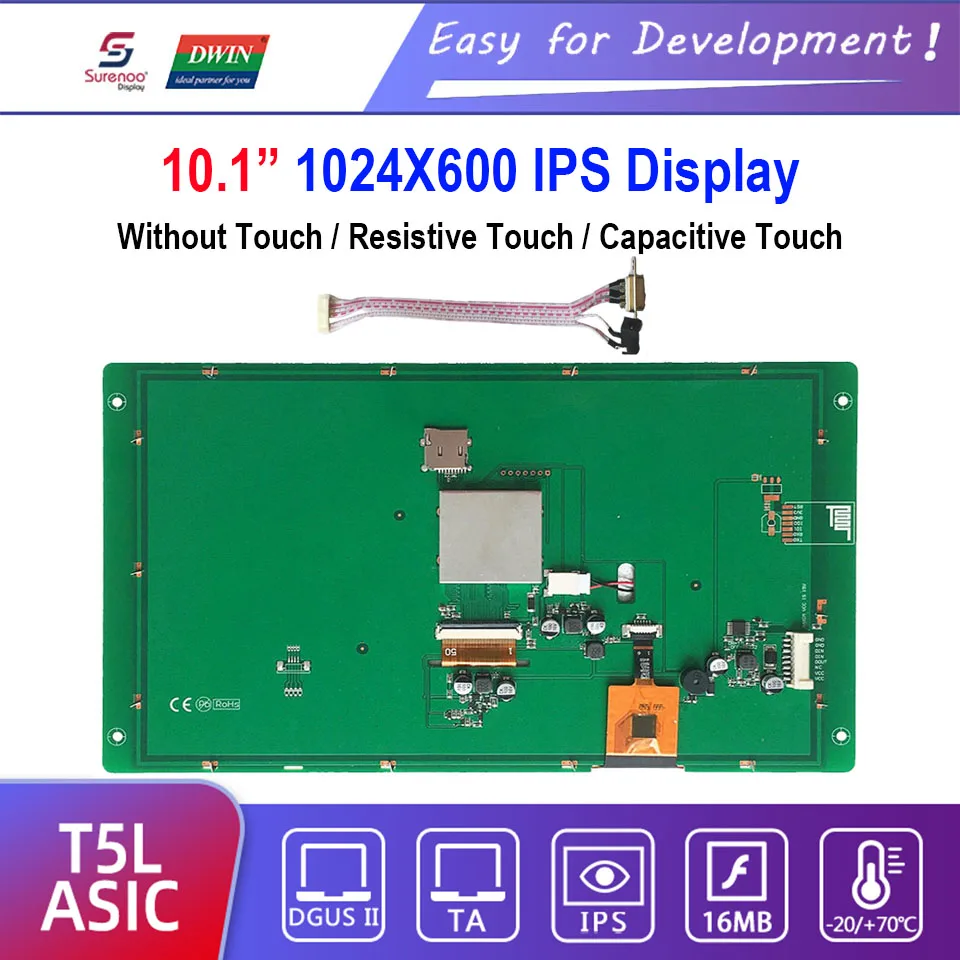 Dwin T5L HMI Intelligent Display, DMG10600C101_03W 10.1