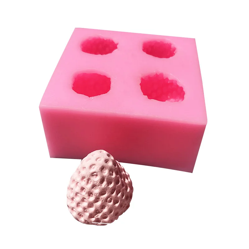 

Strawberry Silicone Chocolate Mold Fruit Mousse Ice Cream Cake Baking Tool DIY Aromatherapy Candle Mold Handmade Soap Mold