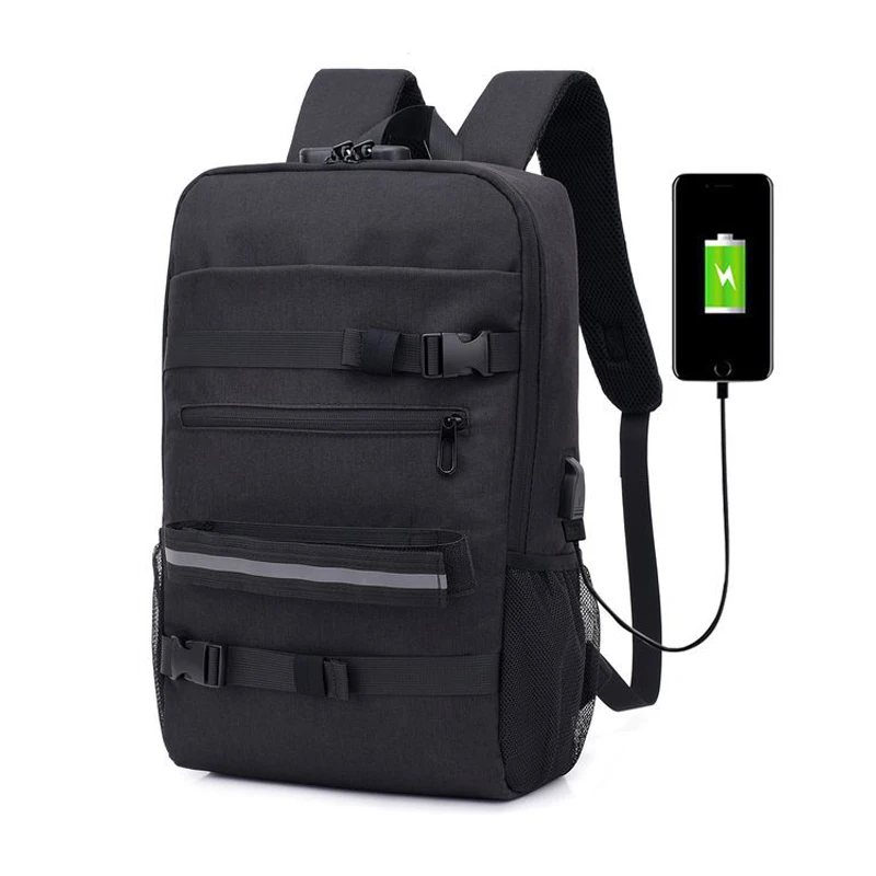 Рюкзак для скейтборда сумка через плечо с защитой от кражи кодовым замком и