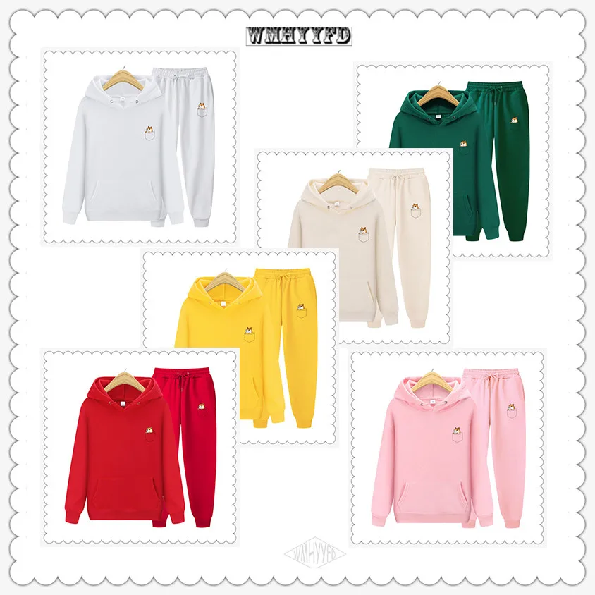 Новинка Толстовки с капюшоном и карманами в стиле Merk Herfst Kat Brief Gedrukt + повседневные
