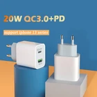 Зарядное устройство PD для Apple Iphone 13 Pro Max, 20 Вт, адаптер Usb C, зарядное устройство Type C для IPhone 13 12 mini IPad 5 AirPods 4, быстрое зарядное устройство ЕС