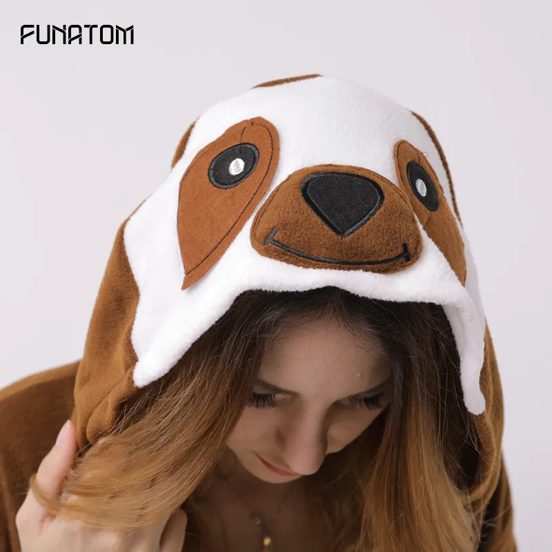 Женские пижамные комплекты Ленивец фланелевые пижам с милыми животными женская