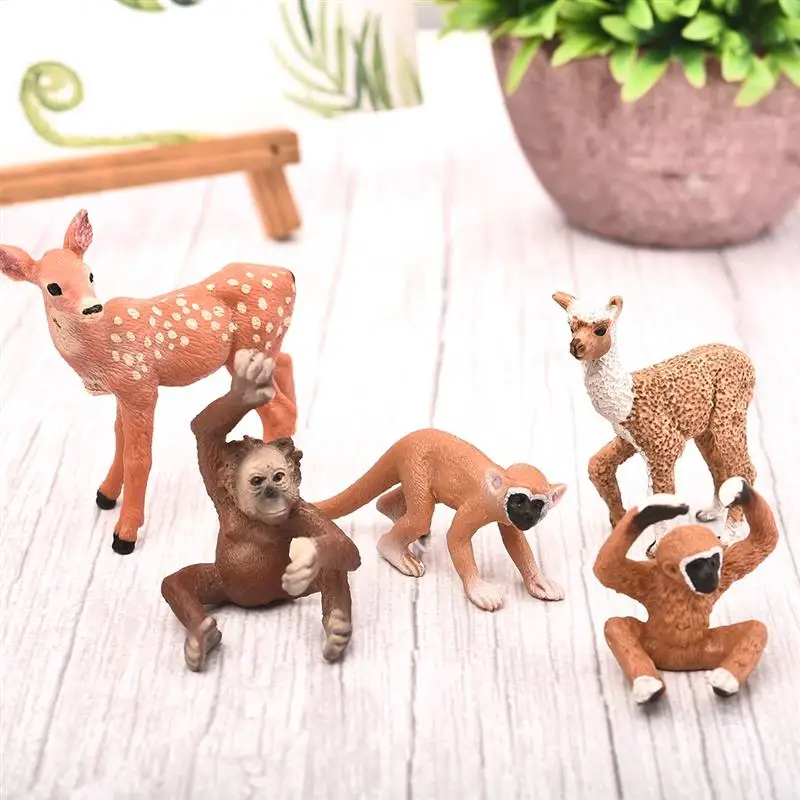 Зоопарк фермы моделирование животных миниатюрная фигурка модель кролик олень